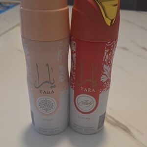 Lattafa Yara Perfumed Spray Set - Red and Cream